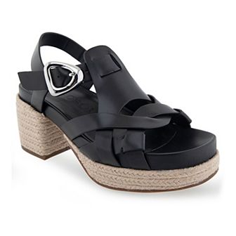 Aerosoles Chatham Women's Leather Platform Heeled Sandals