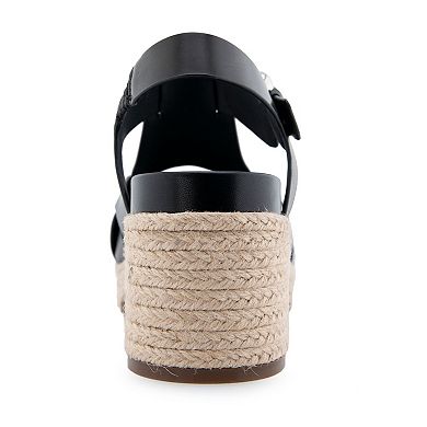 Aerosoles Chatham Women's Leather Platform Heeled Sandals