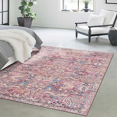 Unique Loom Katie Nostalgia Boho Patterned Throw or Area Rug