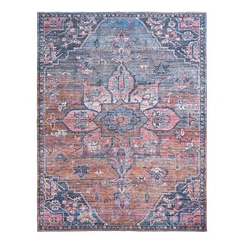 Unique Loom Gem Nostalgia Floral Medallion Area Rug