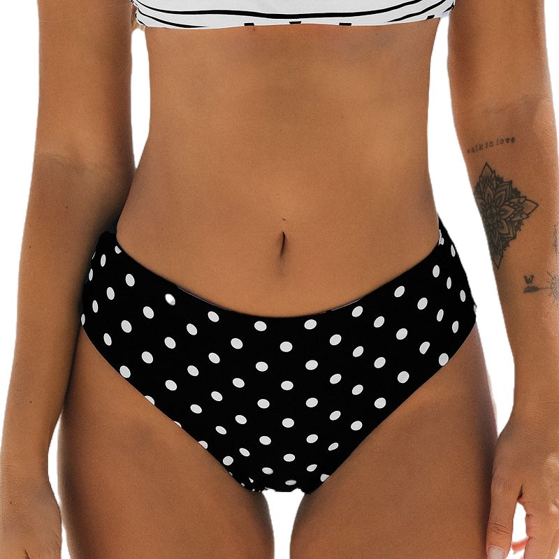 Cupshe Reversible Dot Bikini Bottoms, Women's, Size: Small
