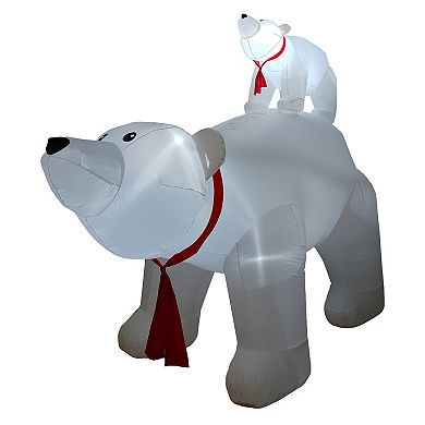 St. Nicholas Square LED Polar Bear Inflatable Outdoor Décor
