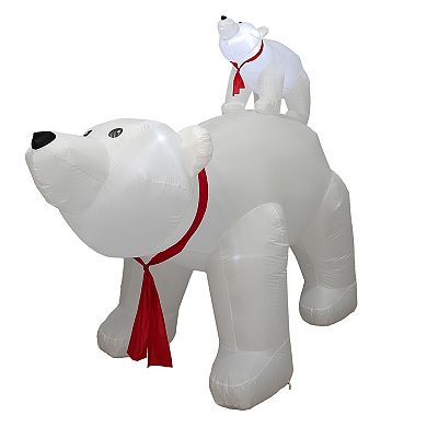 St. Nicholas Square LED Polar Bear Inflatable Outdoor Décor