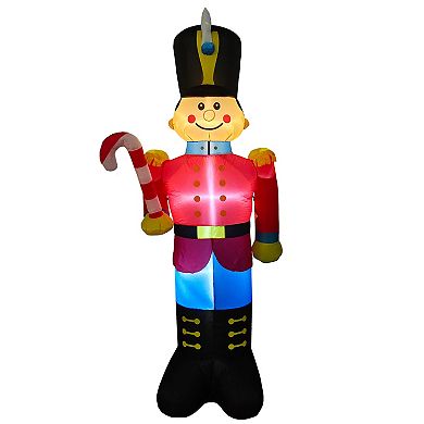 St. Nicholas Square LED Nutcracker Inflatable Outdoor Décor