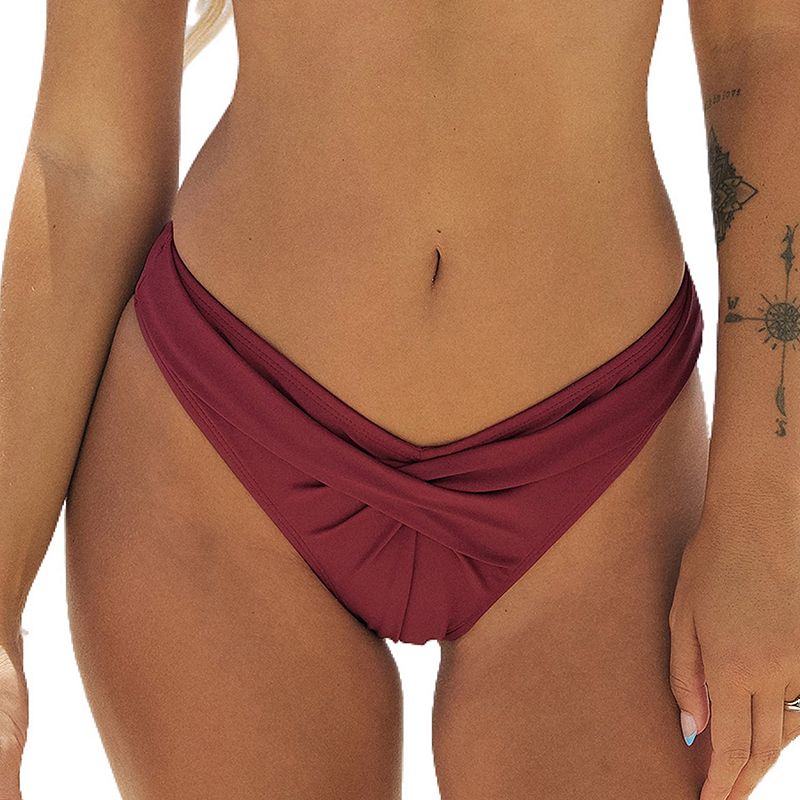 Women's Cupshe Auralia Mildness O-Ring Halter Bikini Top, Size: Medium, Red