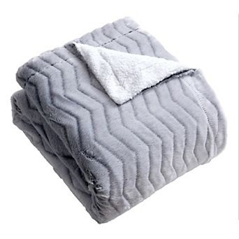 Hotel Suite Micromink Sherpa Reversible Throw Blanket