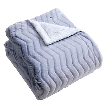 Hotel Suite Micromink Sherpa Reversible Throw Blanket