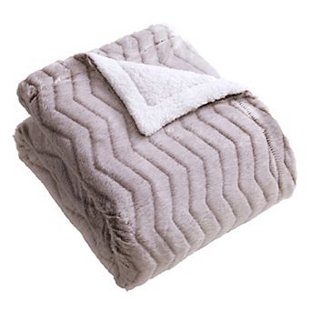 Hotel Suite Micromink Sherpa Reversible Throw Blanket