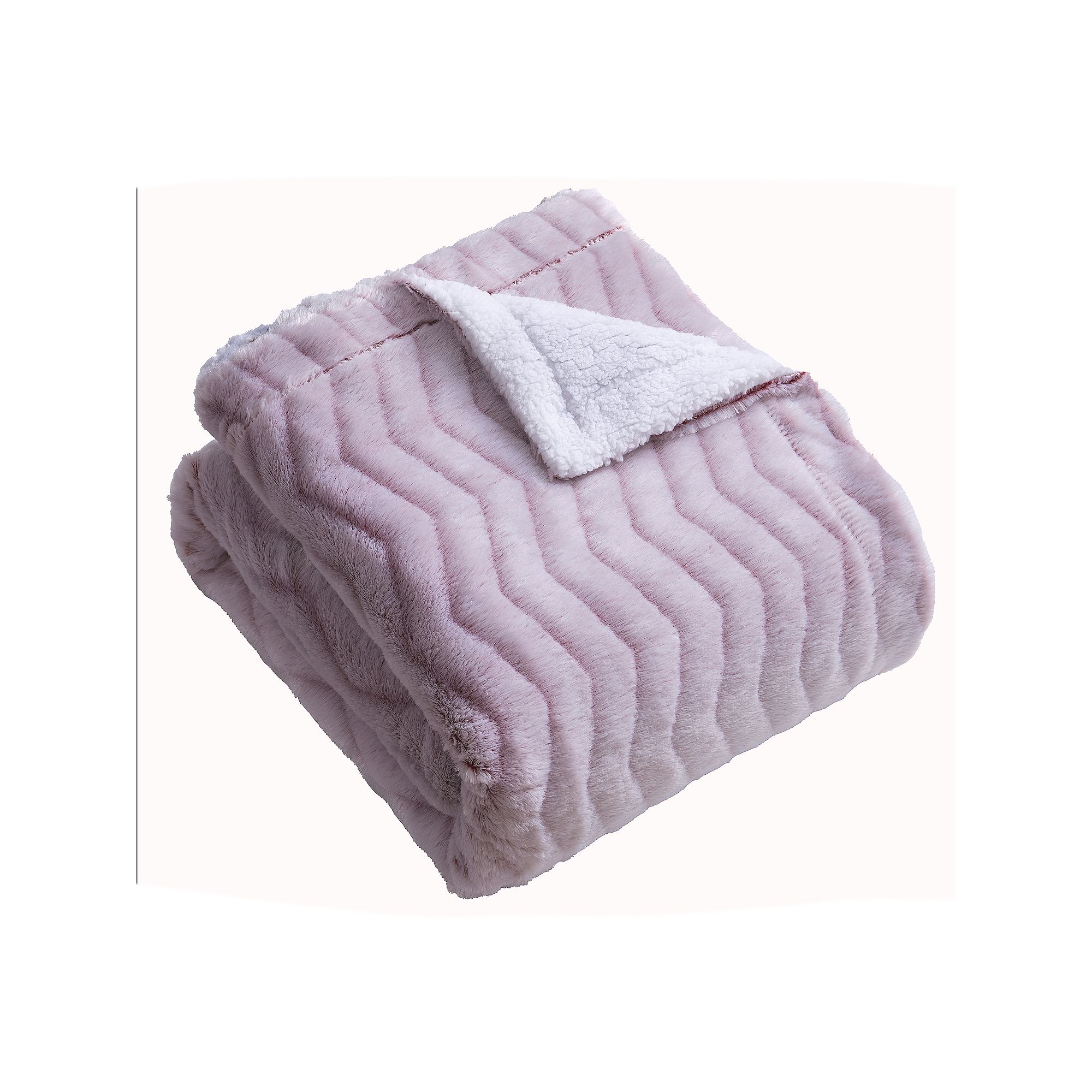 Hotel Suite Micromink Sherpa Reversible Throw Blanket, Red