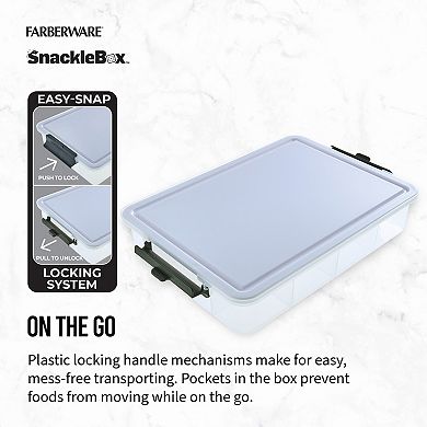 Farberware® 11-Compartment Snackle Box with Locking Plastic Cutting Board Lid