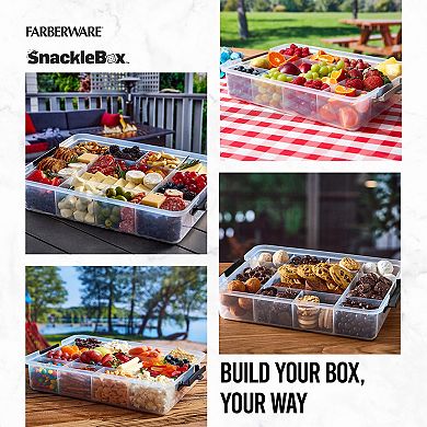 Farberware® 11-Compartment Snackle Box with Locking Plastic Cutting Board Lid