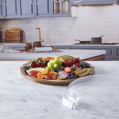 Farberware® Build-a-Board 14-Inch Acacia Lazy Susan Charcuterie