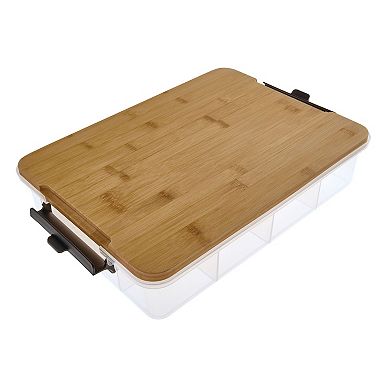 Farberware® 11-Compartment Snackle Box with Locking Bamboo Cutting Board Lid