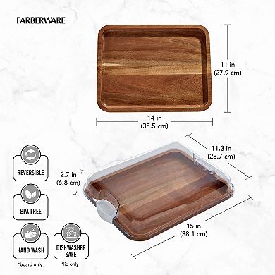 Farberware® Build-a-Board Acacia Charcuterie Board with Lid