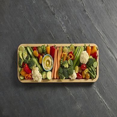 Farberware Build-a-Board 7-in. x 22-in. Rectangle Bamboo Charcuterie Board with Lid
