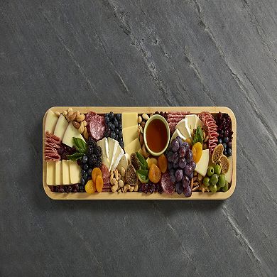 Farberware Build-a-Board 7-in. x 22-in. Rectangle Bamboo Charcuterie Board with Lid