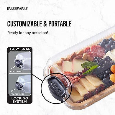 Farberware Build-a-Board 7-in. x 22-in. Rectangle Bamboo Charcuterie Board with Lid