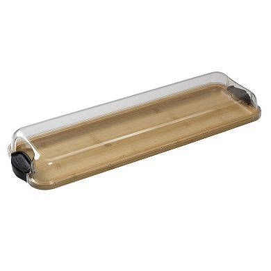 Farberware Build-a-Board 7-in. x 22-in. Rectangle Bamboo Charcuterie Board with Lid