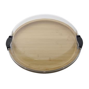 Farberware® Build-a-Board 14 in Round Bamboo Charcuterie Board with Lid