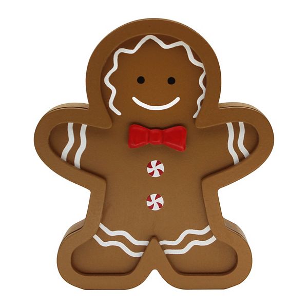 St. Nicholas Square® Gingerbread Man Icon Shaped Sitabout Holiday Table Decor - Multi