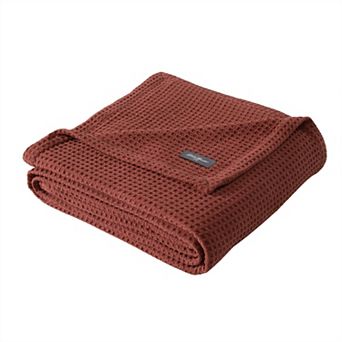 Eddie Bauer EB Solid Waffle Blanket