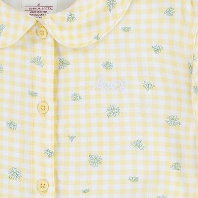 Toddler Girls Levi's® Matching Floral Gingham Ruffled Top and Shorts 2-Piece Set