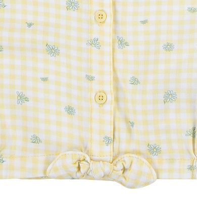 Toddler Girls Levi's® Matching Floral Gingham Ruffled Top and Shorts 2-Piece Set