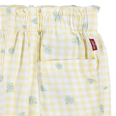 Toddler Girls Levi's® Matching Floral Gingham Ruffled Top and Shorts 2-Piece Set