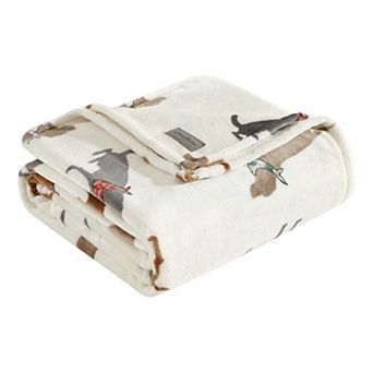 Eddie Bauer Dogs With Scarves Throw Blanket