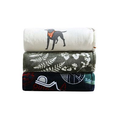 Eddie Bauer Dogs With Scarves Throw Blanket