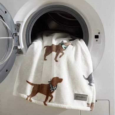 Eddie Bauer Dogs With Scarves Throw Blanket