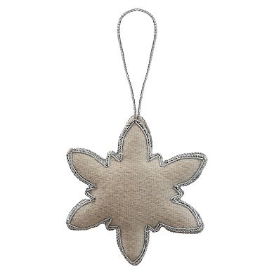 St. Nicholas Square Plush Beaded Snowflake Ornament