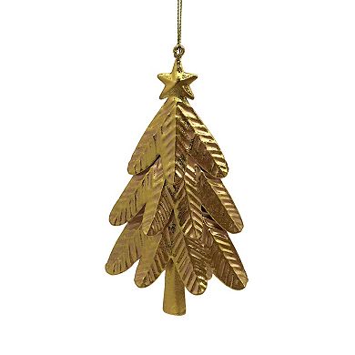St. Nicholas Square Gold Foil Metal Tree Ornament