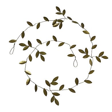 St. Nicholas Square Gold Metal Leaf Garland