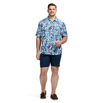 Big & Tall IZOD Sunshield Performance Woven Short Sleeve Button-Down Shirt