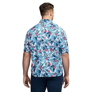 Big & Tall IZOD Sunshield Performance Woven Short Sleeve Button-Down Shirt