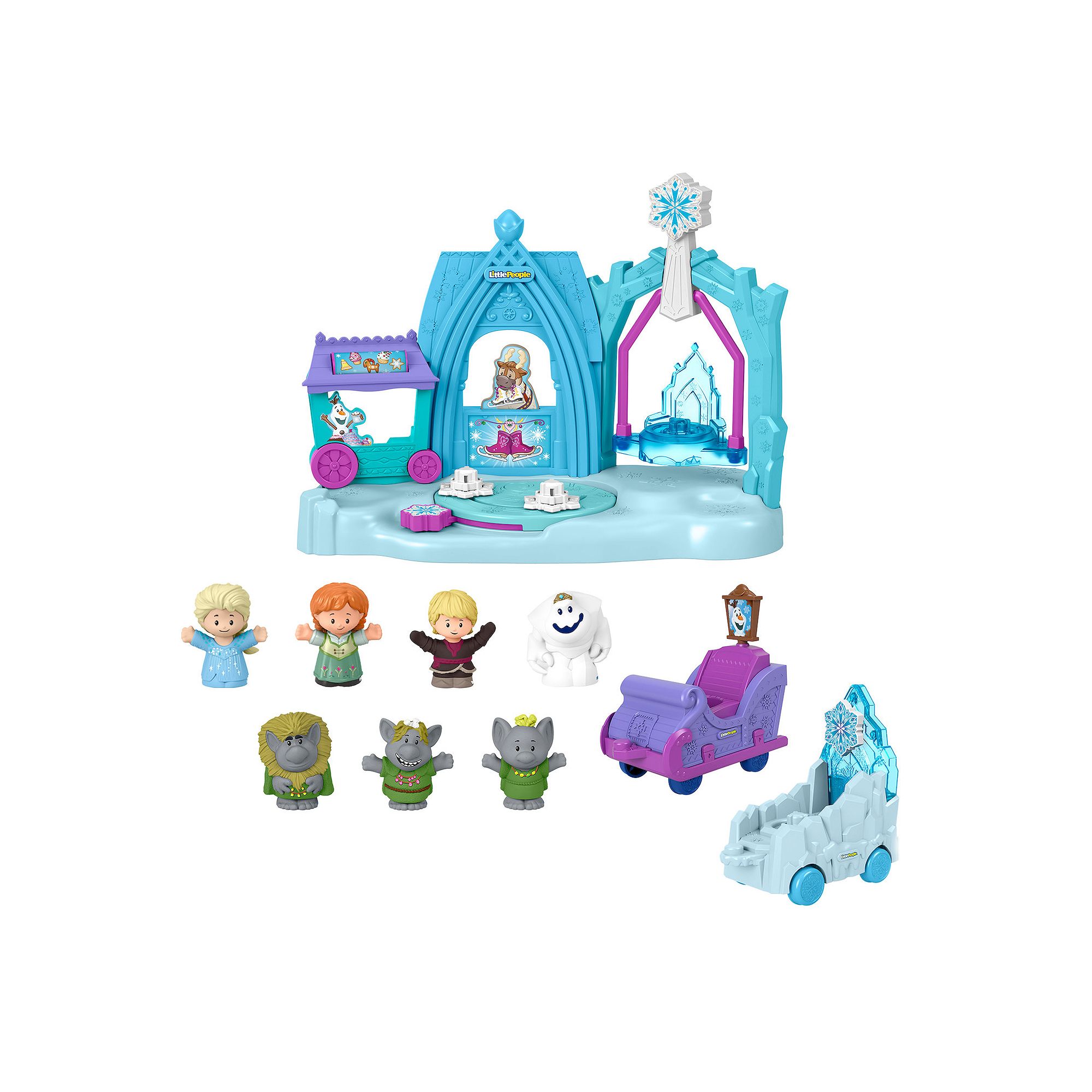 Disneys Frozen Little People Arendelle Adventure Playset 10-piece Set by F