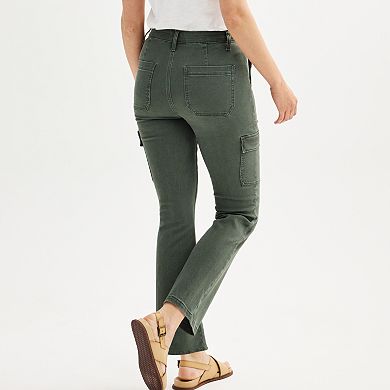 Petite Sonoma Goods For Life Ankle Cargo Flare Pants