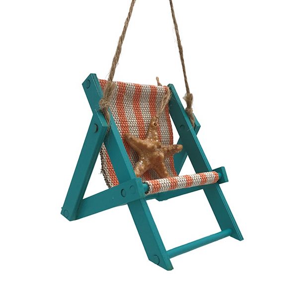 St. Nicholas Square® Mixed Material Beach Chair Christmas Ornament - Multi