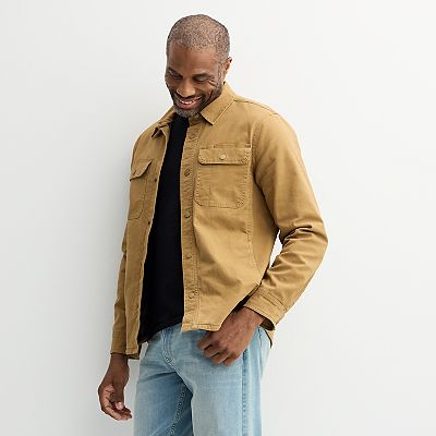 Men s Sonoma Goods For Life Flannel Lined Canvas Jacket