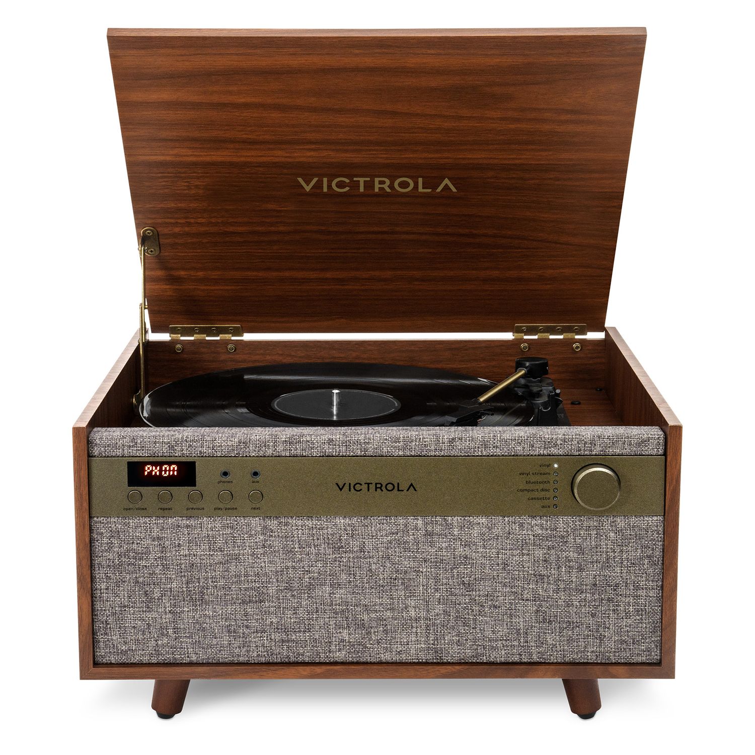 Victrola Century 6-in-1 Music Centre with Turntable, Natural