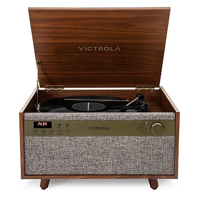 Victrola Empire Bluetooth 6-in-1 Mid Century Turntable Entertainment S - MeTV Mall