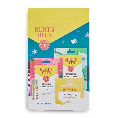 Burt's Bees 4-Pack Mask & Lip Bundle Gift Set