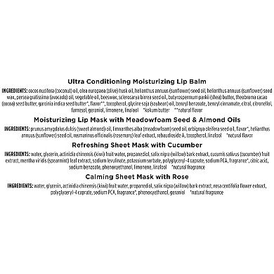 Burt's Bees 4-Pack Mask & Lip Bundle Gift Set