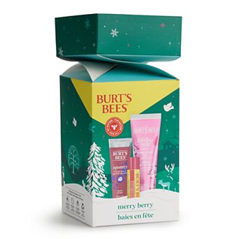 Burt's Bees 3-Pack Merry Melon Lip Balm, Squeezy Tinted Balm and Hand Cream Set