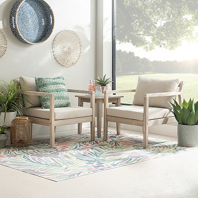 Linon Teagon 3-Piece Outdoor Table and Chairs set