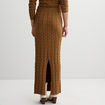 Juniors' SO® Cable Knit Maxi Skirt