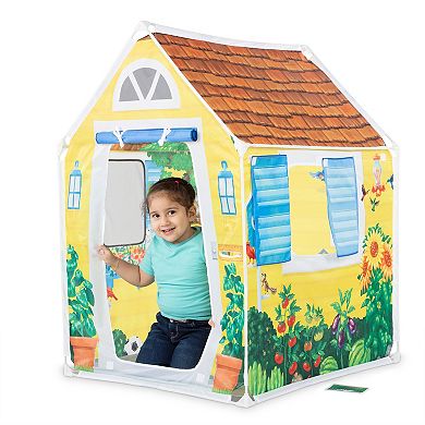 Melissa & Doug Cozy Cottage Fabric Play Tent and Storage Tote