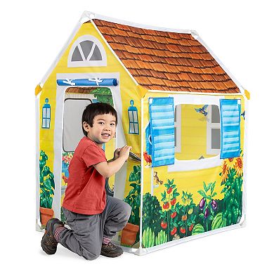 Melissa & Doug Cozy Cottage Fabric Play Tent and Storage Tote