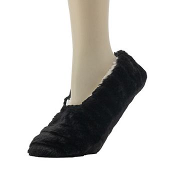 Women's Cozy Soft Faux Fur Ballerina Slipper Socks